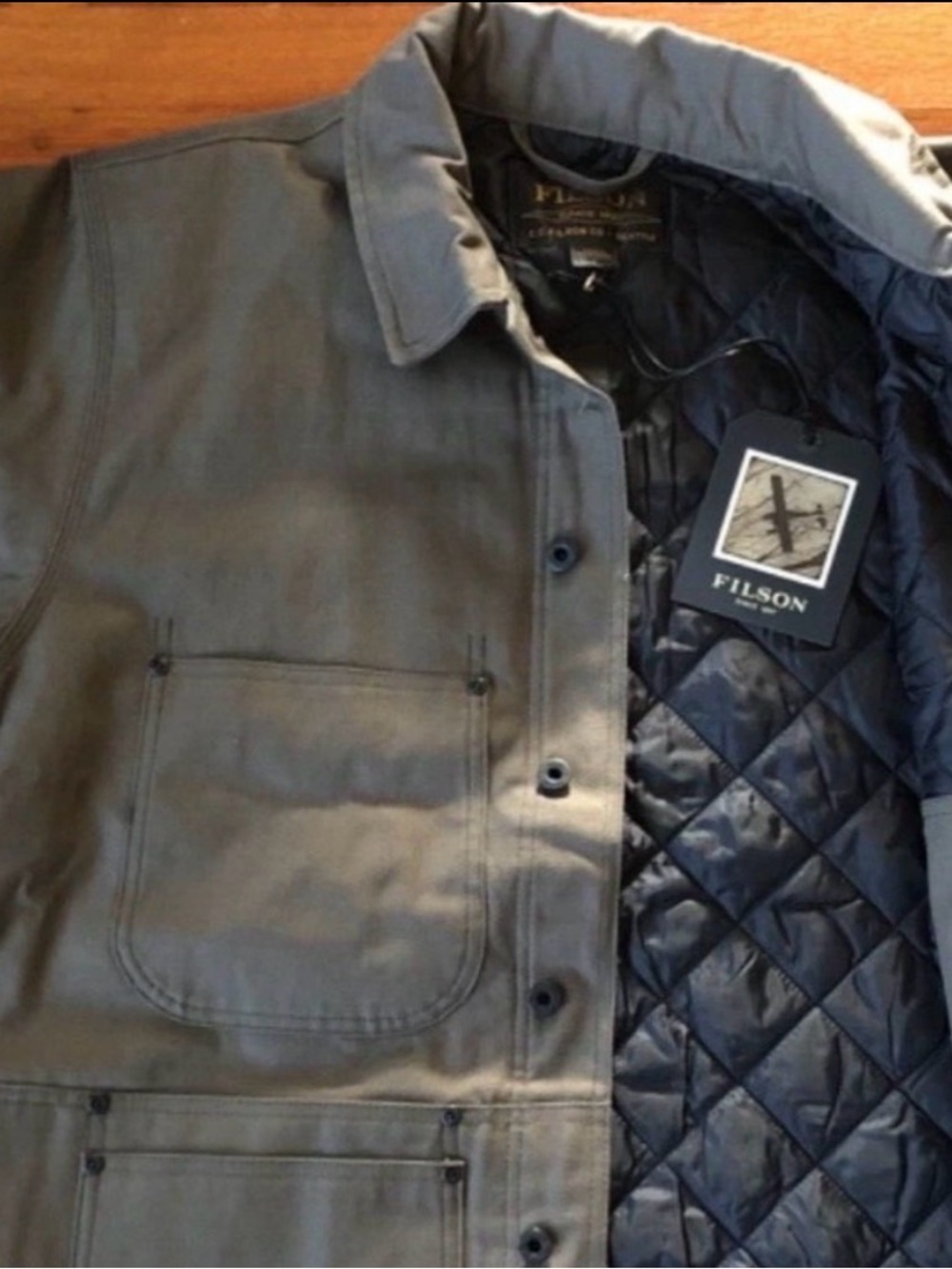 Filson Men's Olive Field Chore Jacket - Picture 3 of 10